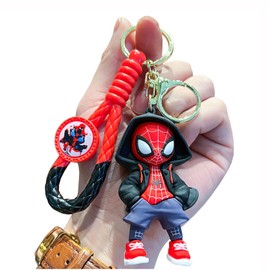 [Fehose] Keychain Fashion Hero Cartoon Design Car Keychain Cute Backpack Charm for Kids Girls Boys, anime-01