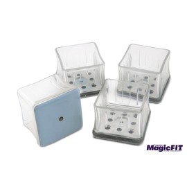 Magic Sliders 24035 Clear Leg Tips, Protective Bottom, 1-1/4-1-3/8 in. Square, 4-Pk. - Quantity 1