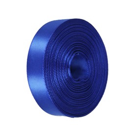 Royal Blue Rolled up 7/8" Single FACE Satin Ribbon 100% Polyester Choose Length (7/8" X 20 Yards)