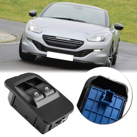 Power Window Switch, Akozon 735461275 WS228 Electric Window Switch with Frame for Nemo 2008-2014 Fiorino 1998-2001 Bipper 2008 Bipper Tepee 2008-2014