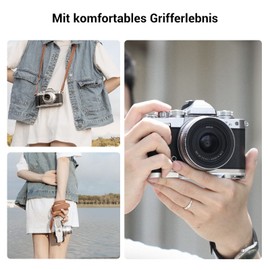 SMALLRIG Zfc 3480 L-shaped handle L bracket for Nikon Z fc camera, side handle with 1/4-20 screw attachment and cold shoe, retro style grip with beauty and comfort