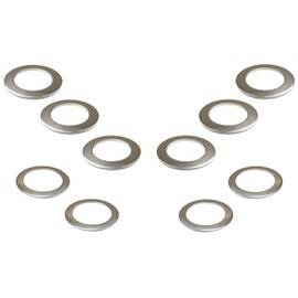 FregocS BIC-PeSp-10p Bicycle Pedals Spacers, Fine Adjustable, Set of 10, Durable, Stainless Steel (0.5mm x φ20 1mm x φ22 9/16 inch)