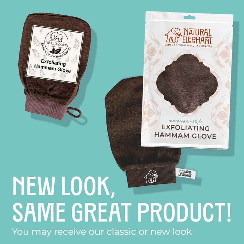 Natural Elephant Exfoliating Hammam Glove | Authentic Moroccan Kessa Body