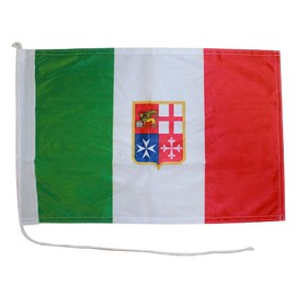 GUSTO Italy Nautical Civil Sea Flag with Nautical Fabric for Boat, Sea, National Beach Weatherproof Fabric (30 x 45 cm - Civil Navy)
