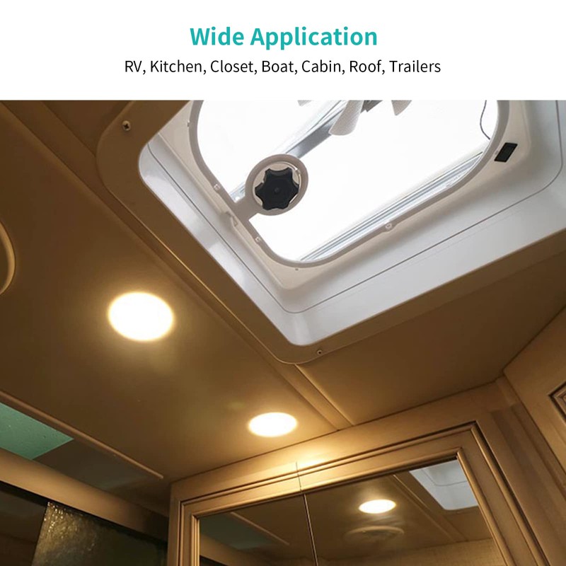 RVZONE 4.5 Inch RV LED Ceiling Puck Light RV Boat