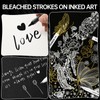 7Pcs White Acrylic Ink Pens Opaque Gold Black Dual Tip