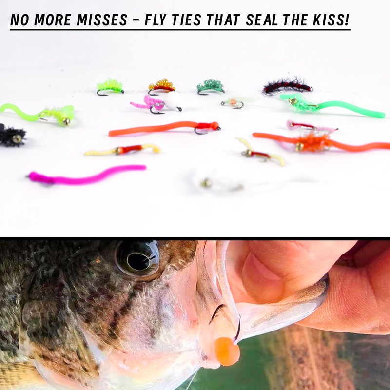 FREE FISHER 16Pcs Fly Fishing Wet Flies Nymphs, Squirmy Wormy,