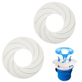 LUTER 2PCS Pool Skimmer Vortexes, Hard Plastic Swimming Pool Whirlpool Cleaner Basket Built for 8inch/20.3cm Vortexes Pool Skimmer for Outdoor, Indoor Swimming Pools, Water Park (White)