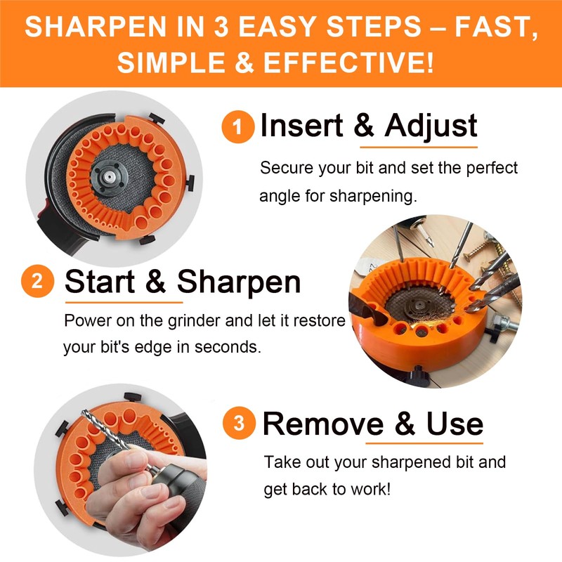 Drill Sharpener Tool, Drill Grinding Angle Grinder, Drill Bit Sharpener