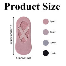 XXLKVSK 4 Pairs Yoga Socks Pilates Socks for Women Girls for Yoga Pilates Dance Fitness