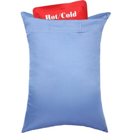 BNRendles Hysterectomy Pillow Pocket Tummy Pillows with Covers, Hysterectomy Recovery Gifts, Ice Pack Not Included, Small Portable Abdominal Cushion After Surgery Post C-Section Women Satin Haze Blue