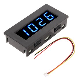 Digital Frequency Meter Speedometer DC 8 to 15V 0.56 in 5 to 9999 RPM 4 LED Digital Display Frequency Tachometer Blue