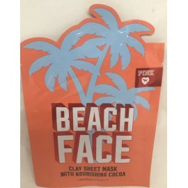 victoria's secret / pink 1 VICTORIA'S SECRET PINK BEACH FACE CLAY SHEET MASK WITH NOURISHING COCOA