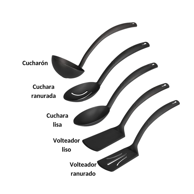Ekco 44008 Set de Utensilios de Cocina, 5 Piezas Hechos