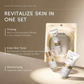 Korean Skin Care, Skin care set, Skin Care Kit Snail and Ginseng with Eye Cream, Serum, Essence Cream 3pcs for Women Teen Girls Mom Daughter Mother's Day Birthday