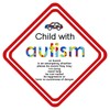 Child With Autism On Board Emergency Instructions Car Window Sign
