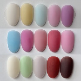 Refreshing syrup mat handmade nail tips, paddy tips - Coffin / 상큼시럽 매트 수제네일팁, 패디팁 - 코핀