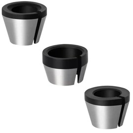 Collet Chuck Set of 3, 0.24 inch (6 mm), 0.25 inch (6.35 mm), 0.3 inch (8 mm), Trim Collet Chuck, DIY Tools, Power Tools, Trimmer Accessories, For Rotary Tools, Woodworking, Carving, Trimmers, Adapters, Trimmers, Milling Machines, Tocollet Chucks, Trimmer Parts Replacement