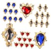 Healvian 60pcs Nail Rhinestones for Women Heart-Shaped Nail Art Charms