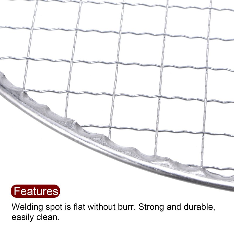 sourcing map 10pcs Round BBQ Grill Net 11.6" Dia Galvanized