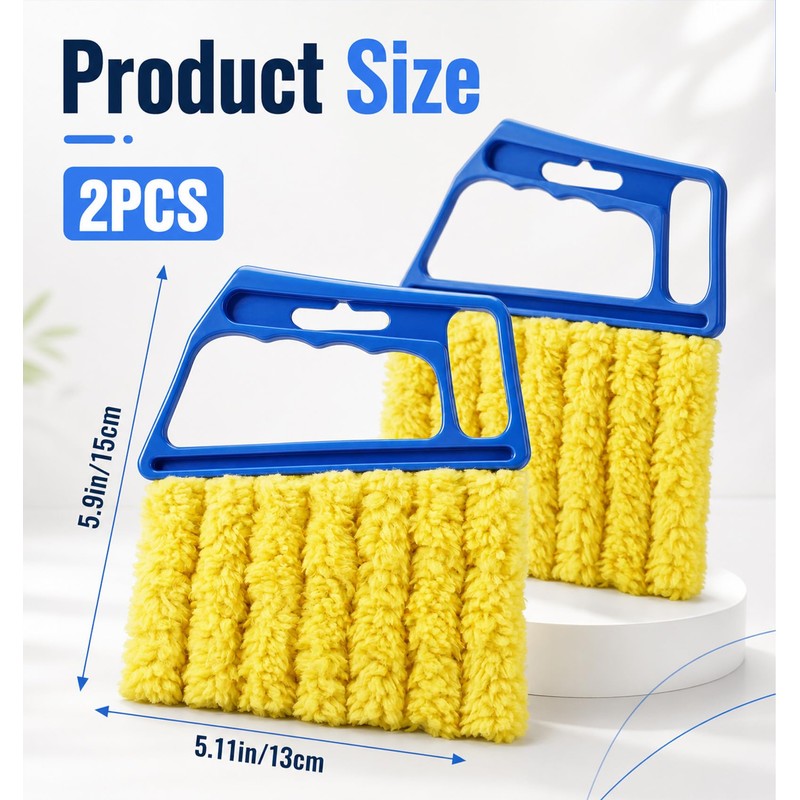 2 Pcs Window Blind Cleaning Brush, Blind Cleaner Duster Tool
