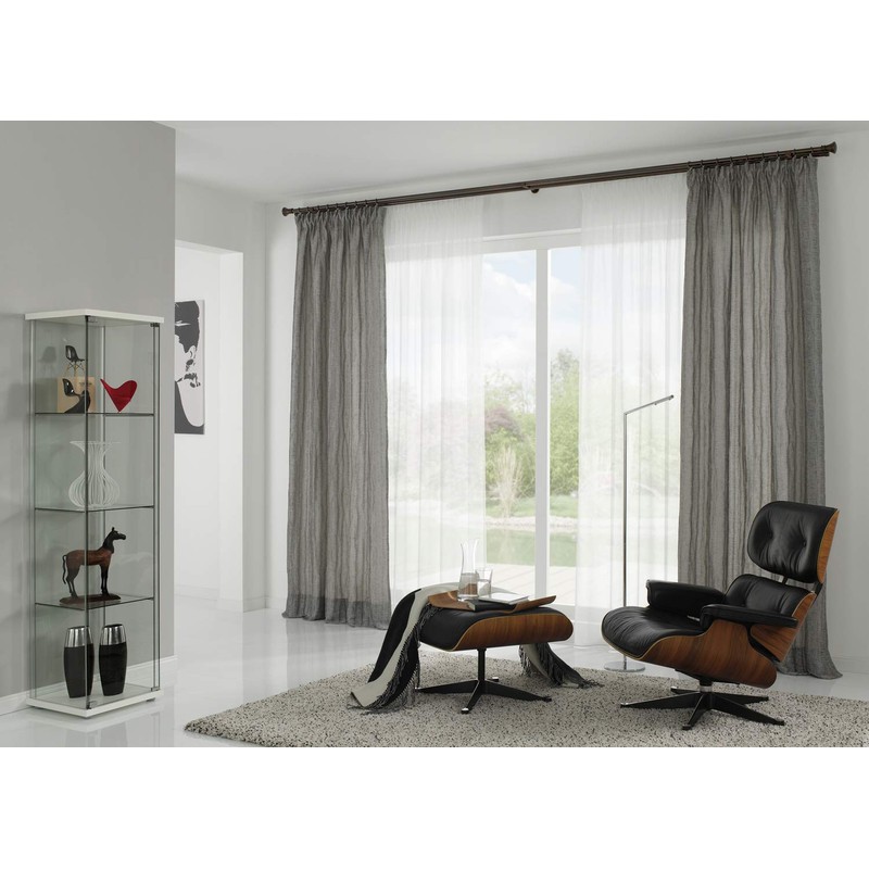 GARDINIA Curtain Rings for Curtain Rods, Diameter 25 mm, with