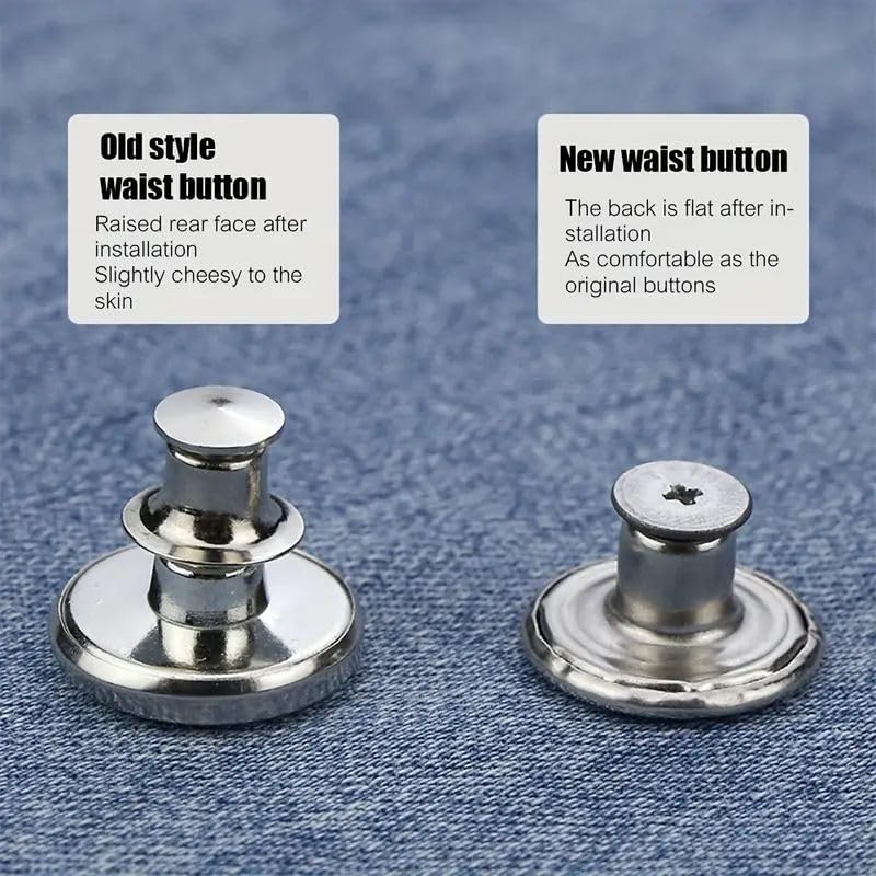 12 Pcs Jeans Buttons, 17mm Replacement Button Jeans Metal Button