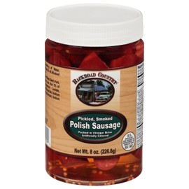 Backroad Country Pickled Smoked Polish Sausage, 8 Ounce Jar