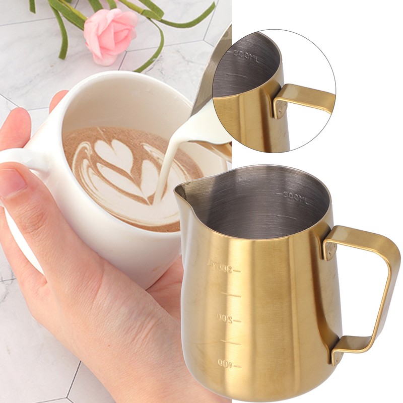 Milk Frothing Pitcher Stainless Steel Coffee Jug Cup Foam Making