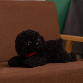 Plush Toy, Nemu Nemu Poodle, Dog, Animal, Doll, Gift, Sleeping, Healing, Body Pillow, Feeling, Cushion, Office, Fluffy, Interior, Large, Springy, Realistic, Children's Day, Soft, Festival Gift, Sleeping Pillow, Black, Birthday, 13.8 inches (35 cm), For C