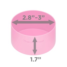 ThermoProof Anti-Slip Protective Silicone Boot for 2.8” to 3” Water Bottles & Tumblers – Flexible, Stretchable, Non-Toxic, Dishwasher-Safe, and Fits Other Brands’ Bottles (Pink, 3")
