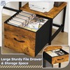 DurayLoly L Shaped Desk with Drawers & Printer Storage Shelves