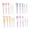 Baluue 15pcs Handle Makeup Brush Set for Liquid Foundation Powder