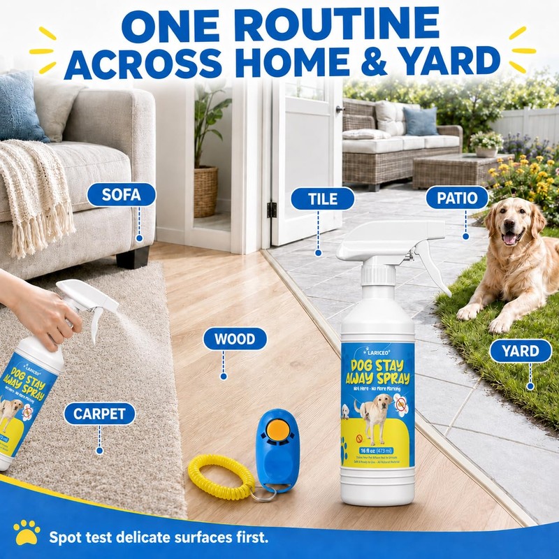 LARICEO Dog Training Area Support Spray for Rugs and Furniture,