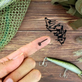 AMZfishing® 25 x Boilie Screws with Round or Oval Ring Bait Screws Boilie Assembly Hair Rig Carp Fishing Carp Bait Carp Fishing Carp Fishing Carp Fishing