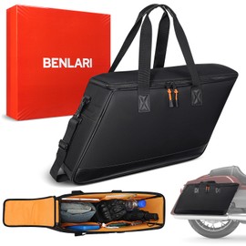 Benlari Saddlebag Liner Bags, Hard Saddle Liner Bags 900D Oxford Motorcycle Insert Storage Bag Orange Liner Fit for Harley Touring Road Glide Street Glide Road King Electra Glide 1993-2024 (1 Bag)