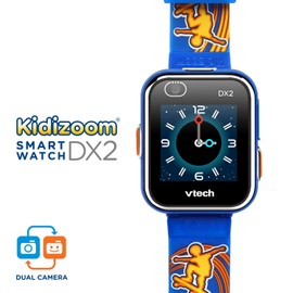 VTech KidiZoom Smartwatch DX2, Special Edition Skateboard Swoosh with Bonus Royal Blue Wristband