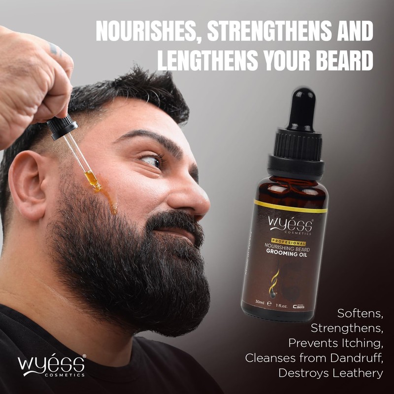 WYESS Natural Beard Growth Serum and Oil for Men -