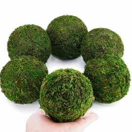 Juego de bolas decorativas de musgo – bolas de musgo falsas para relleno de cuencos, decoración de centro de mesa, decoración del hogar, relleno de jarrón, decoración de boda, arreglo de mesa