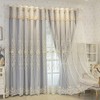 Amidoudou 1 Pair European Double Layer Curtains for Living Room
