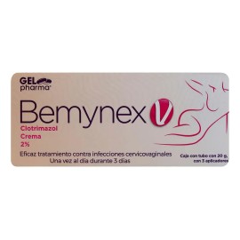 Bemynex-v Crema 2% Tubo C/20 G Y 3 Aplicadores Gel Pharma