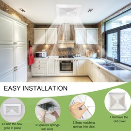 SL-JIJI Bathroom Exhaust Fan Cover Replacement,Indoor Ceiling Vent Cover,Ventilation Fan Grill, Air Vent Cover (1, 14 inches)