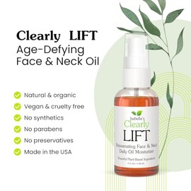 Clearly LIFT, Suero Anti-Edad para Rostro y Cuello con Aceite de Semilla de Zanahoria, de Rosa Mosqueta | Hidratante que Ilumina para Reducir Arrugas, Estimula el Colágeno, Corrige Ojeras