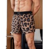 Milumia Traje de baño para hombre con estampado de leopardo,