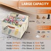 Aokeyee Shoe Organizer for Closet, 2 Pack Foldable Shoe Storage