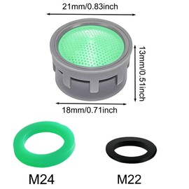 Faucet Aerator, 1.5 GPM Flow Restrictor Plug-In Faucet Aerator Replacement Parts for Bathroom or Kitchen (Green 20 Pieces)