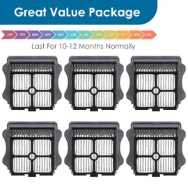 (6 Pack) One S3 Replacement HEPA Filters Compatible with Tineco iFloor 3, Floor One S3, Floor One S5, Floor One S5 Pro 2, Cordless Wet Dry Vacuum Cleaner, Filters Kit, Accessories Kit 6 Pieces