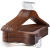 Ulimart Wooden Hangers 30 Pack,Heavy Duty Solid Wooden Clothes Hangers