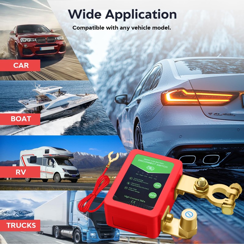 Csyibeielec Kill Switch for Car - 12V Remote Battery Disconnect