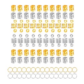 90 Piezas De Anillos De Trenza Para El Cabello, Accesorios Para El Cabello De Metal Plateado Dorado, Pinzas Para El Cabello De Tres Capas, Decoración De Bucles Para Mujeres Y Niñas